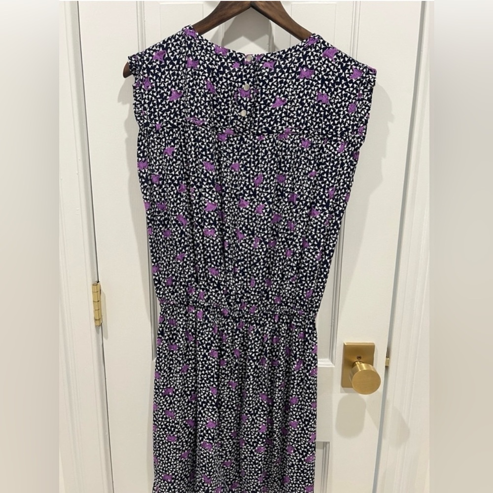 Maje Paris Pansy Crepe Smocked Sleeveless Mini Dress Women's EU 42 US L NWOT - Picture 10 of 16